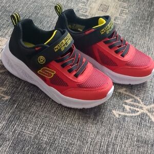 Skechers Kids Red and Black Sneakers